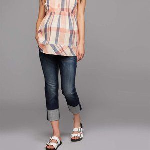 A Pea In The Pod Boyfriend Crop Maternity Jeans